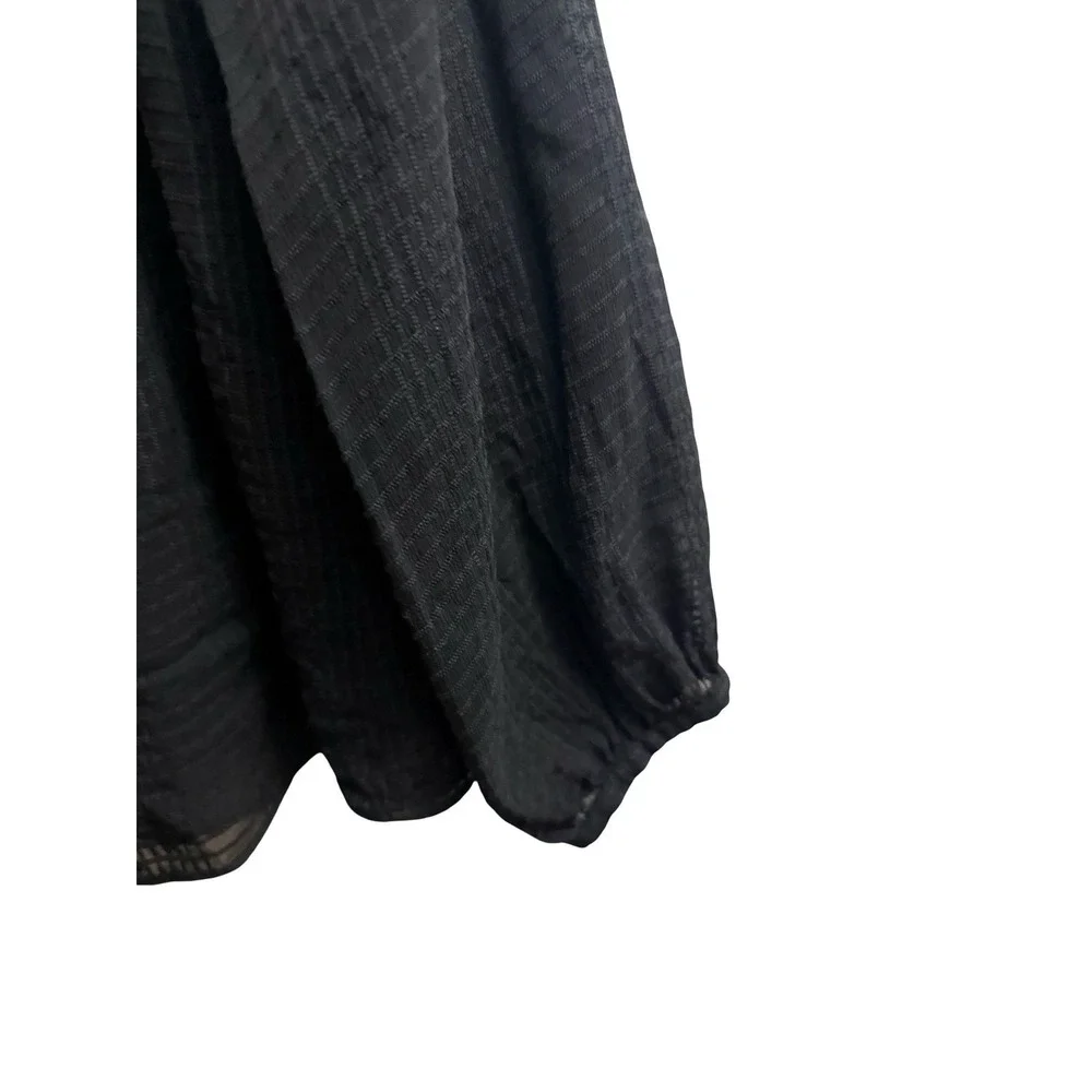 Tory Burch sz 4 womens black blouse balloon sleeve career minimalist capsule